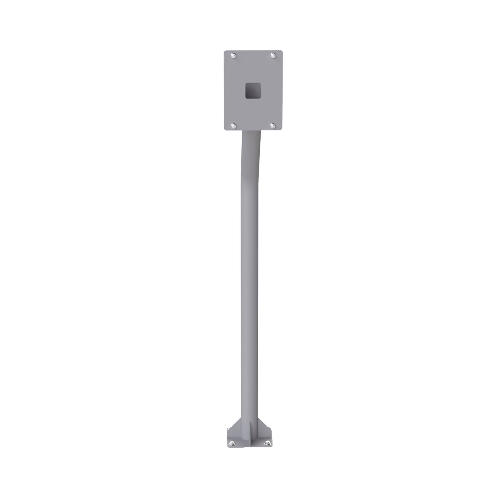 Base tipo tubular para instalaciÃ³n de cubierta BASEINT de videoporteros o interfones IP Fanvil y Grandstream, altura de 1.2 metros, pintura electrostÃ¡tica color gris.