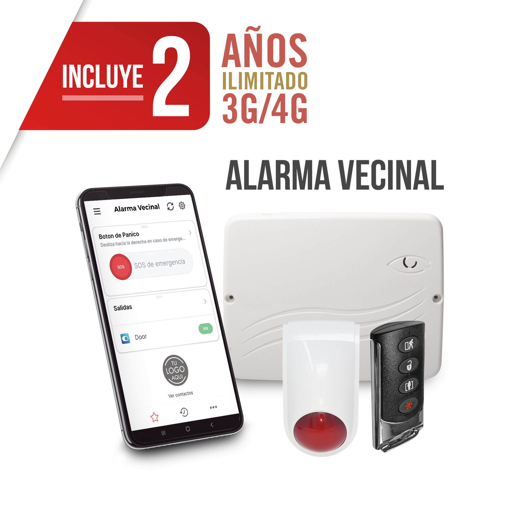 KIT ALARMA VECINAL Con Funcion ProgramaciÃ³n 100% vÃ­a WEB