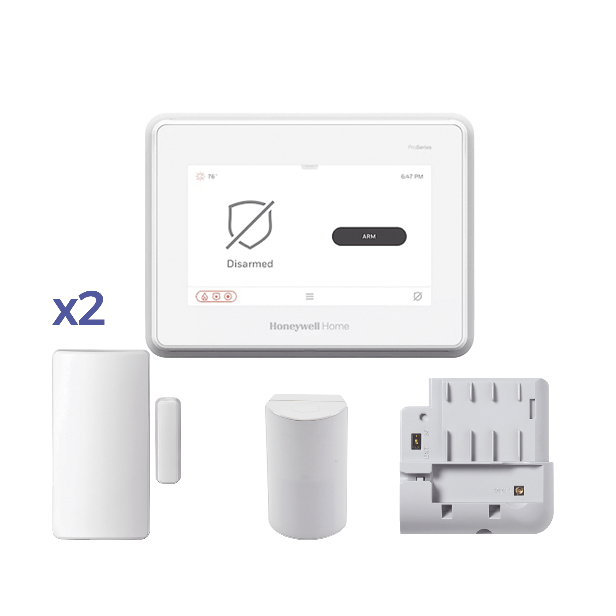 Sistema de Alarma con Pantalla Touch de 7" Compatible con sensores Inalambricos DSC, Bosh, 2GIG,ITI y Serie 5800 agregando el modulo PROTAKEOVER