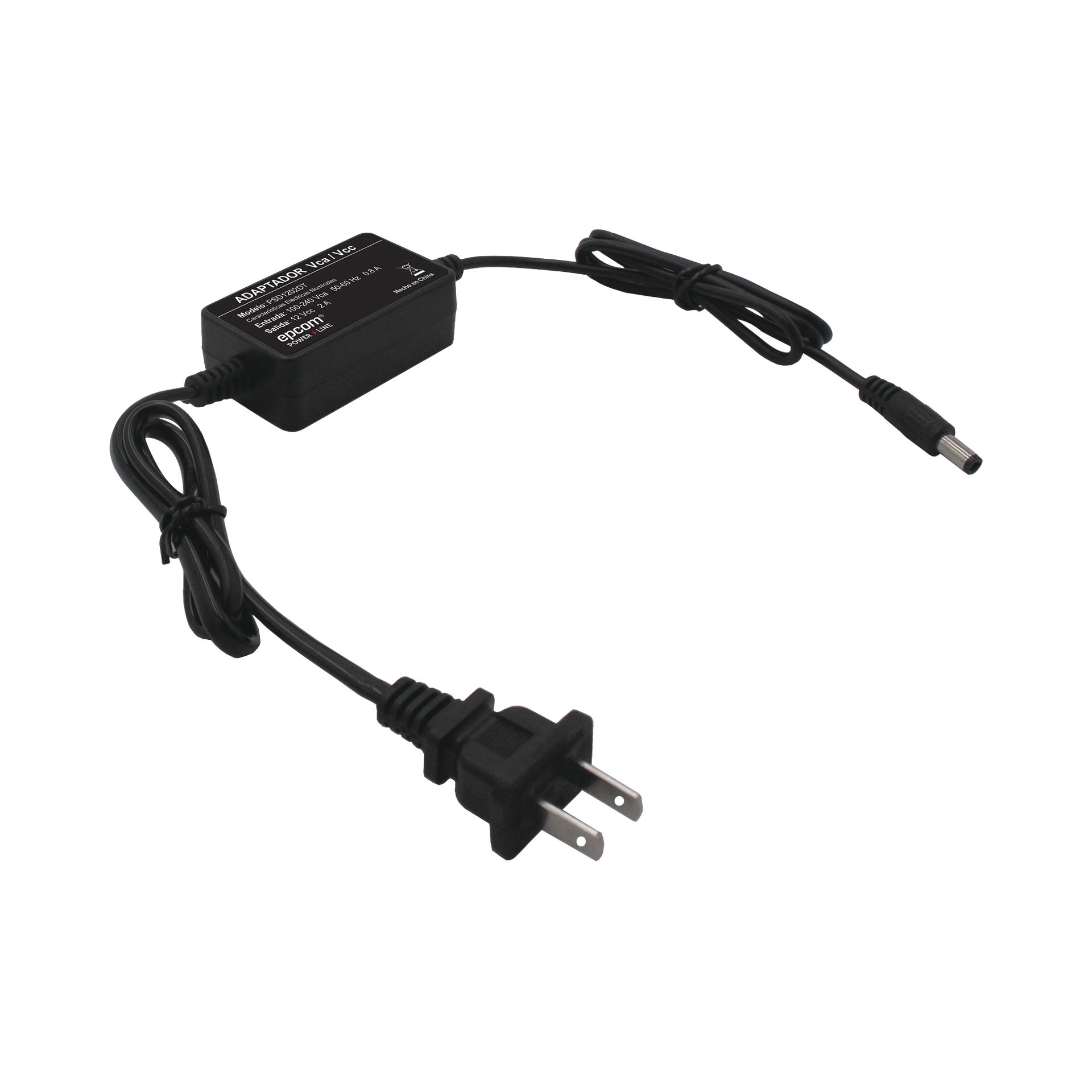 Adaptador  12 Vcc / 2 Amp / Con Terminales de ExtensiÃ³n / Distancias de cable hacia Vca 50 cm / Distancia de cable hacia dispositivo de 50 cm