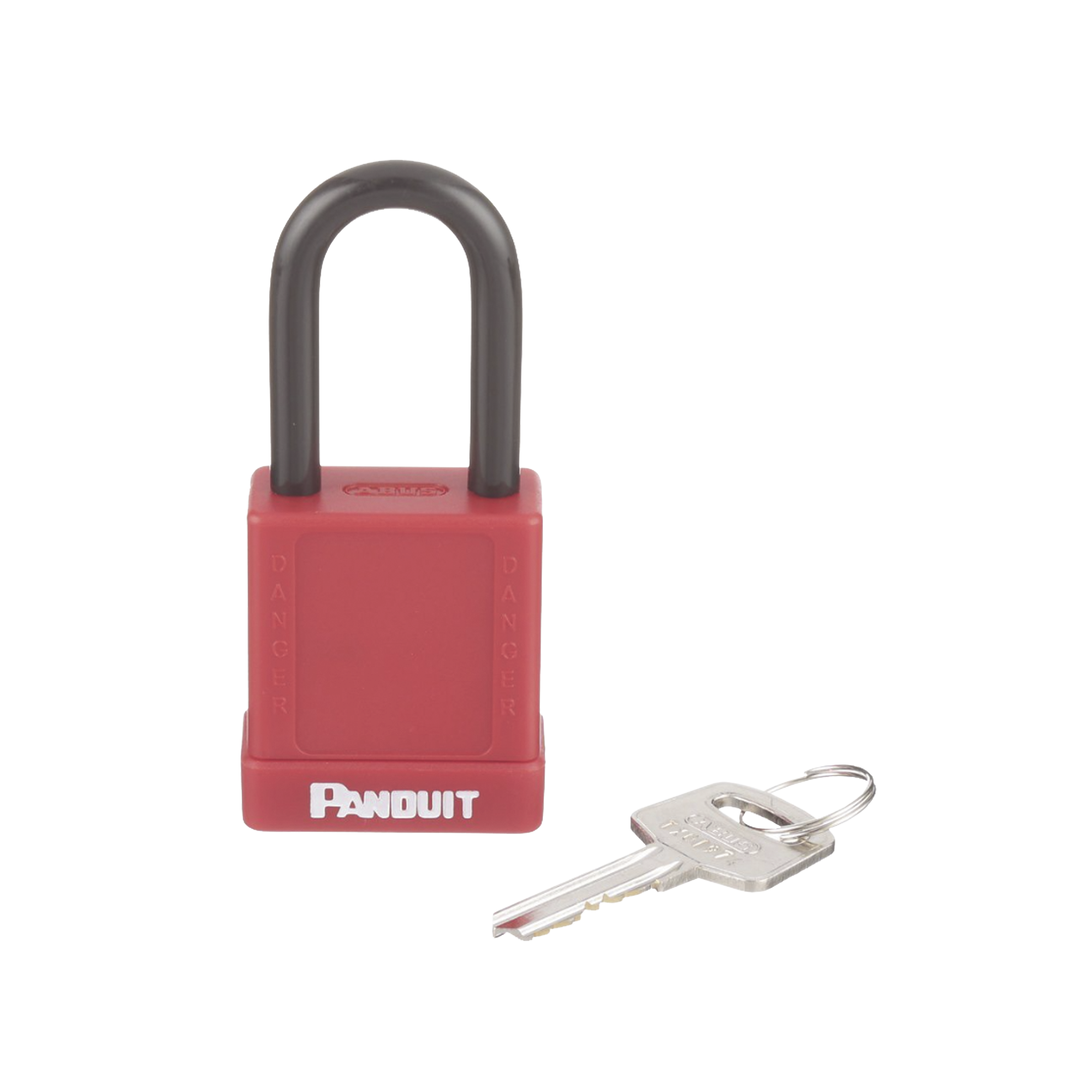 Candado de Bloqueo LOTO de Seguridad DielÃ©ctrico, Con Llave Ãnica, DiÃ¡metro de 6.5 mm, Color Rojo