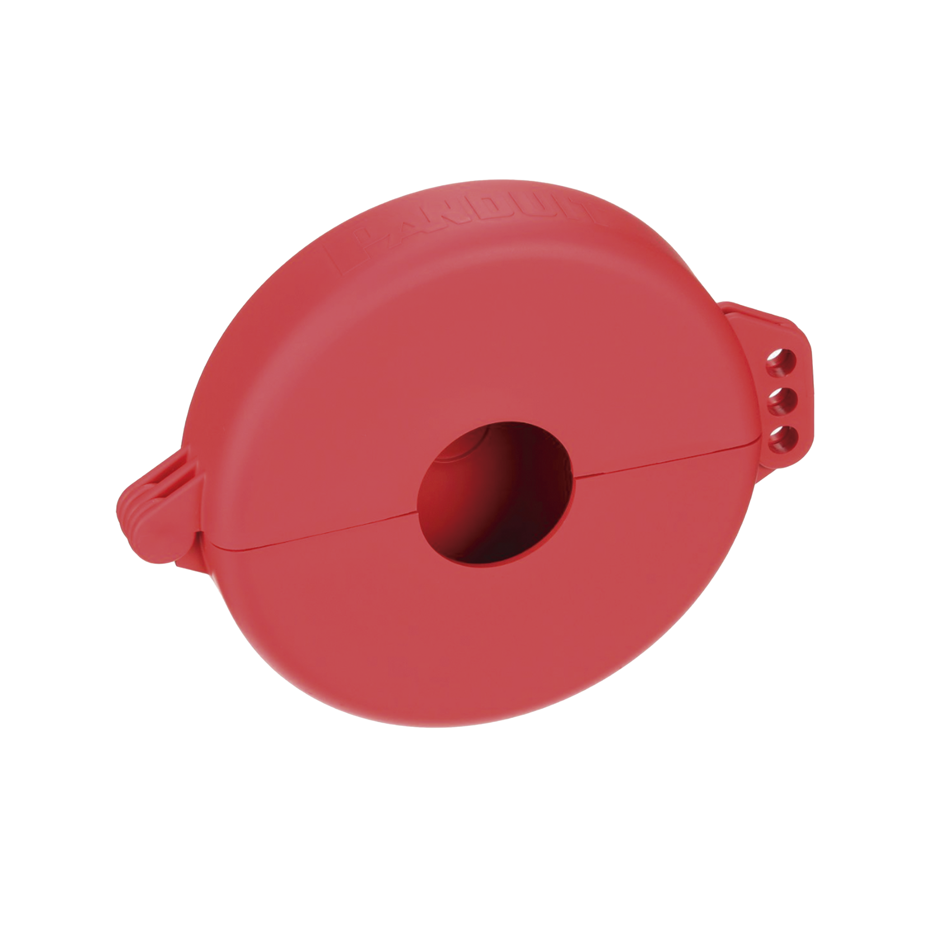 Dispositivo de Bloqueo LOTO para VÃ¡lvulas de Compuerta, Para DiÃ¡metros de 3 a 6.5", Color Rojo