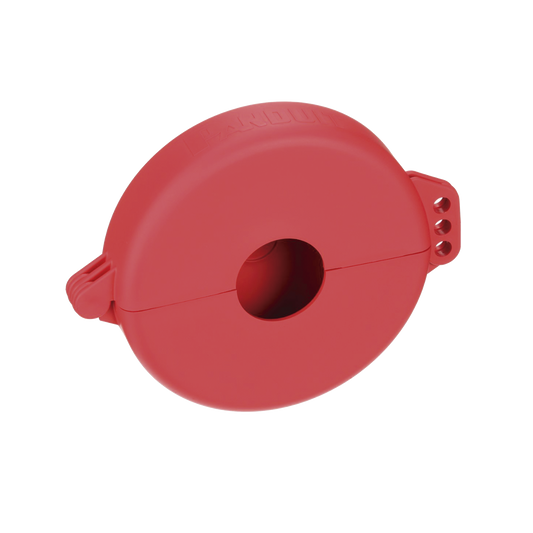 Dispositivo de Bloqueo LOTO para VÃ¡lvulas de Compuerta, Para DiÃ¡metros de 3 a 6.5", Color Rojo