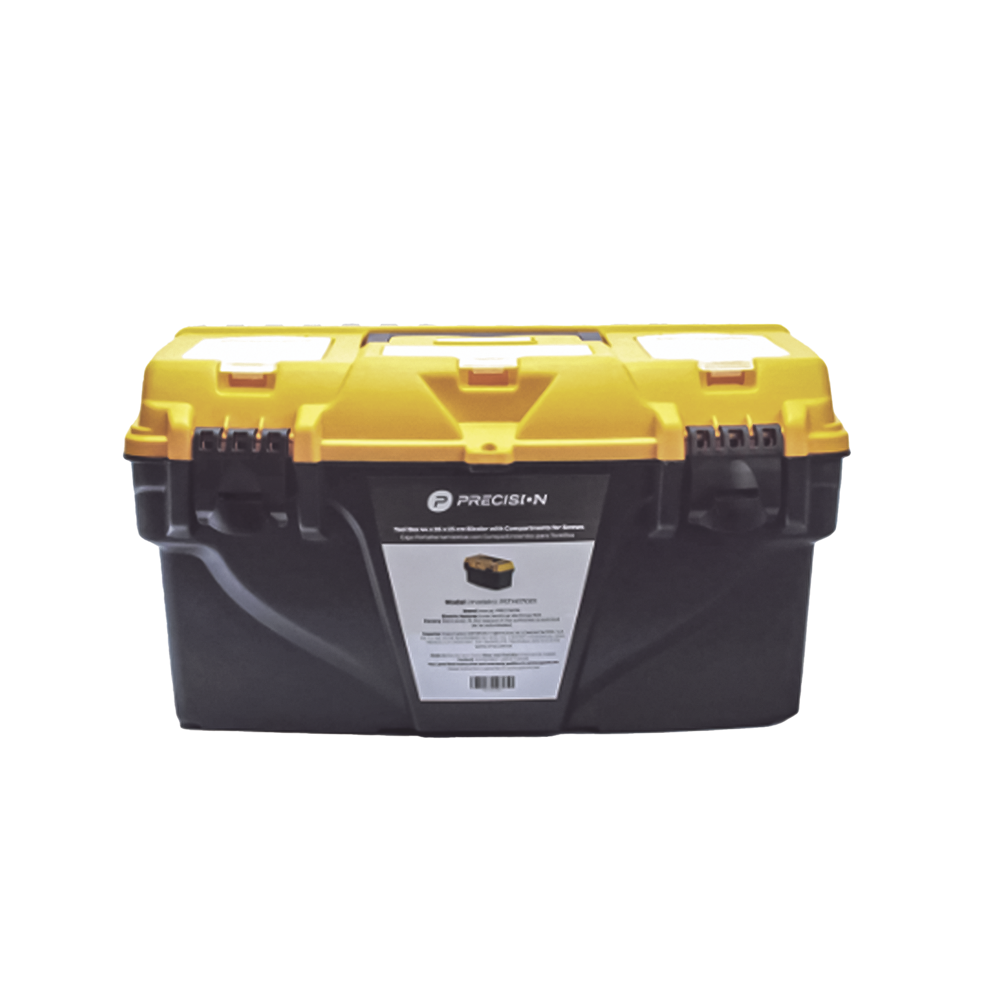 Caja Porta Herramientas 17", 44x26x23 cm Bicolor con Compartimientos para Tornillos.