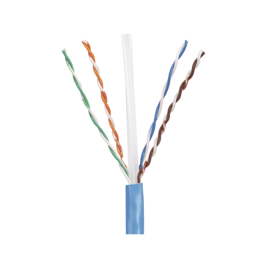 Bobina de Cable UTP 305 m. de Cobre, PanNet, Azul, CategorÃ­a 5e (24 AWG), Riser (CMR), de 4 pares