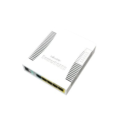 (RB260GSP) Switch Mikrotik 5 puertos PoE (Pasivo) (1in/4out) Gigabit Ethernet y 1 SFP