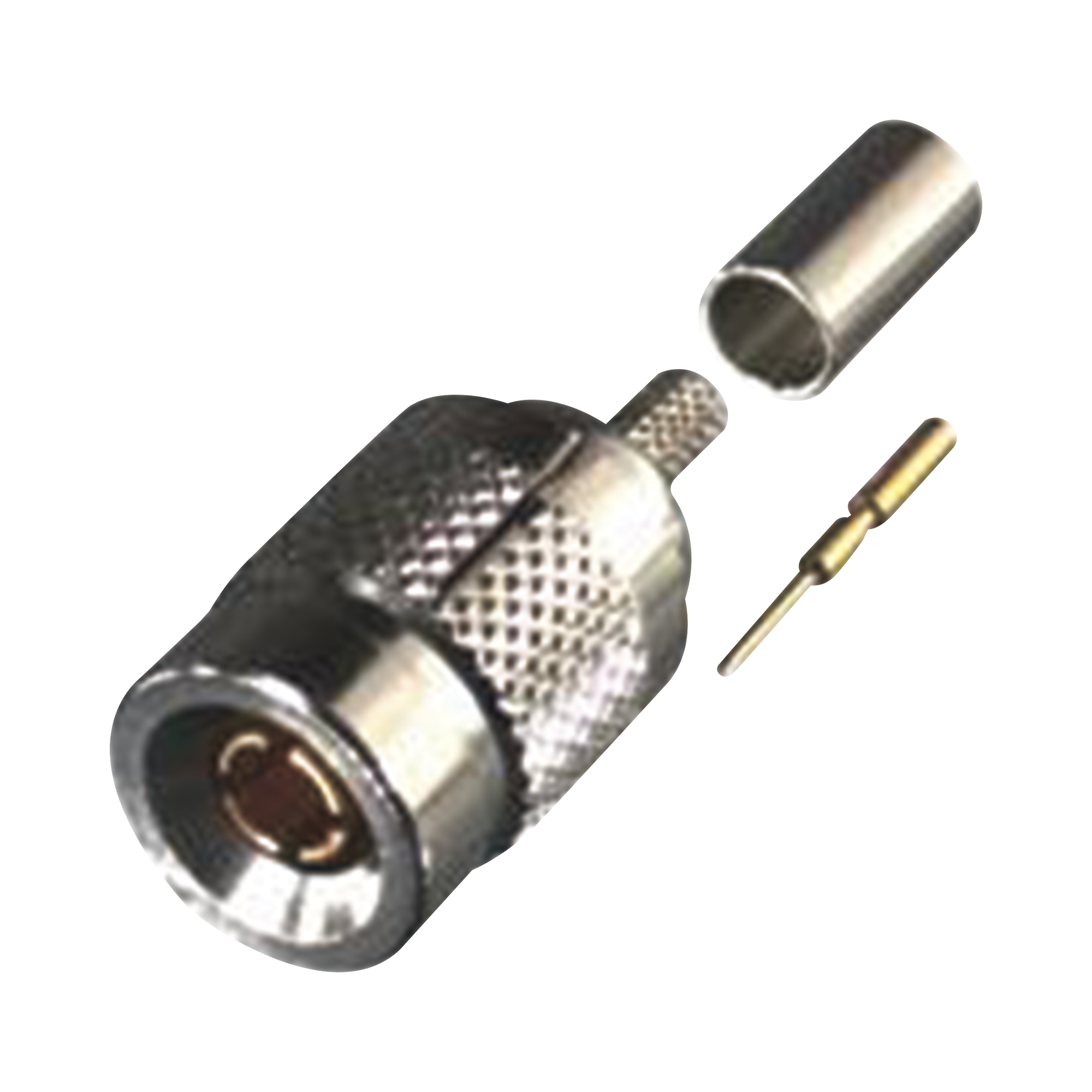Conector 1.0/ 2.3 Macho de Anillo Plegable para Cables RG-174/U, RG-316/U, NÃ­quel/ Oro/ TeflÃ³n.
