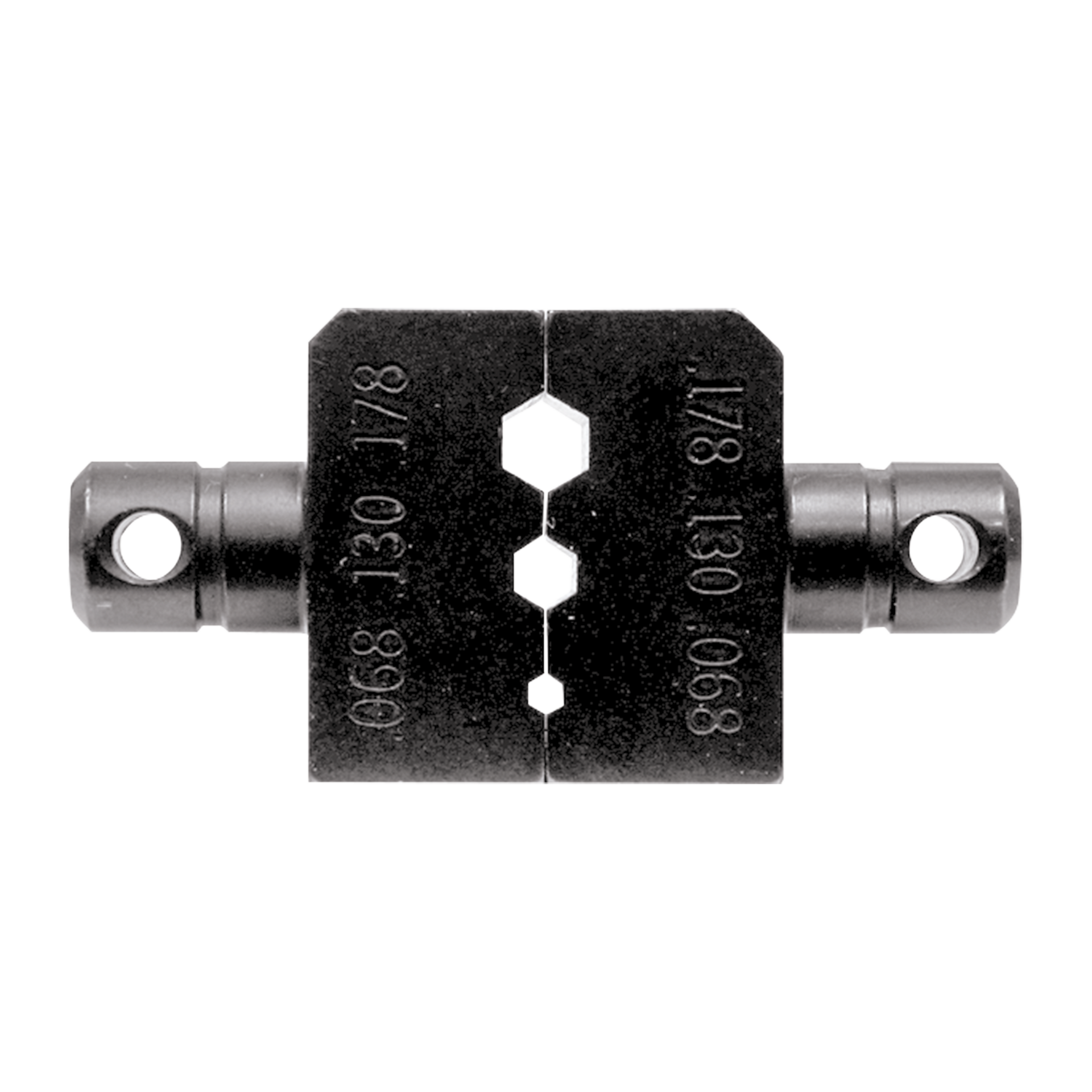 Dado para Plegar Conectores de Anillo con Mordaza Hex. de 0.068", 0.130" y 0.178" en LMR-100A, RG-174/U y RG-316/U.