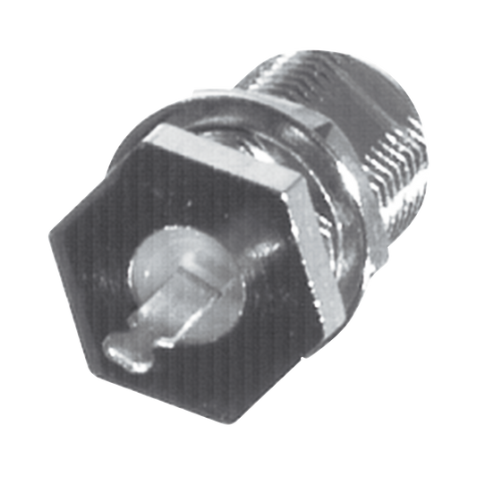 Conector F Hembra para Panel en Doble D-Plano, Borde Hexagonal, Terminal Soldable NÃ­quel/ EstaÃ±o/ Polipropileno.