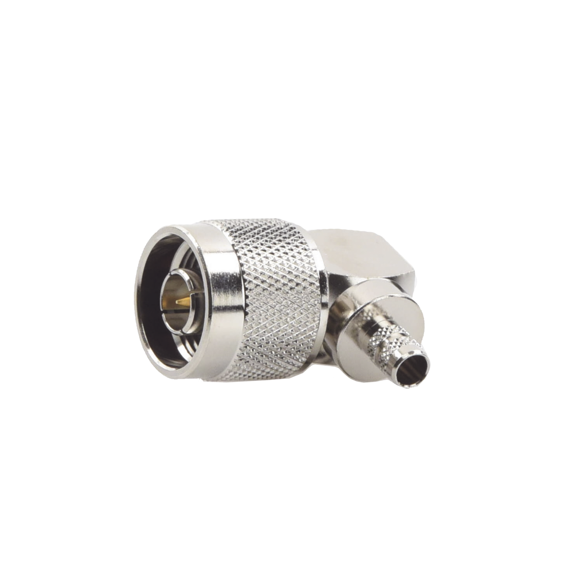 Conector N Macho en A/R de Anillo Plegable para Cables RG-8/X, LMR-240, NÃ­quel/ Oro/ TeflÃ³n.