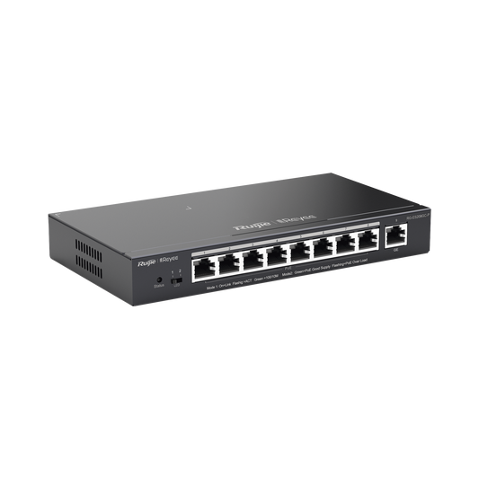 Switch Administrable 8 Puertos PoE+ 802.3af/at Gigabit, gestiÃ³n gratuita desde la nube, 120w