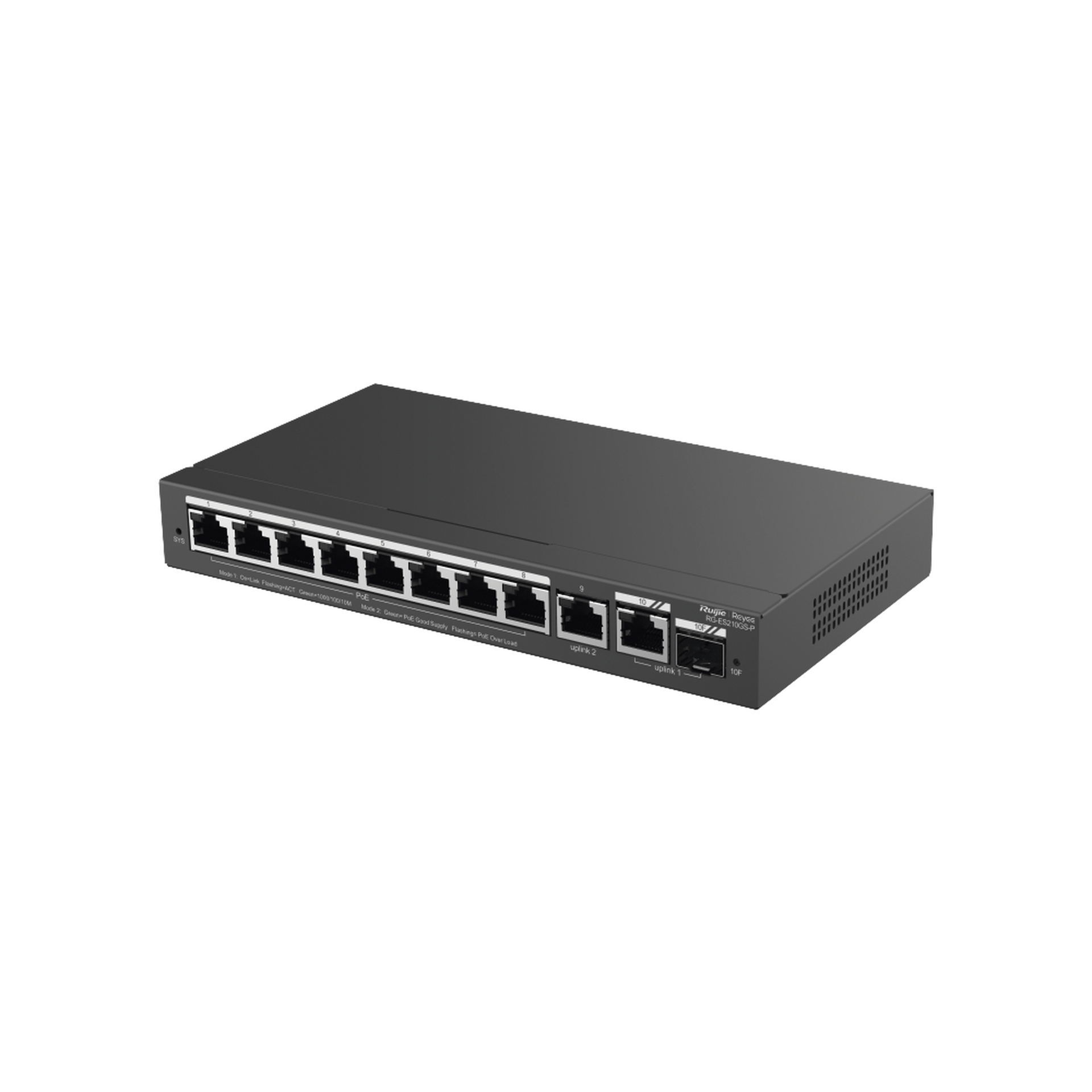 Switch Administrable con 8 puertos Gigabit PoE, 2 Uplinks Gigabit (1 SFP), gestiÃ³n gratuita desde la nube
