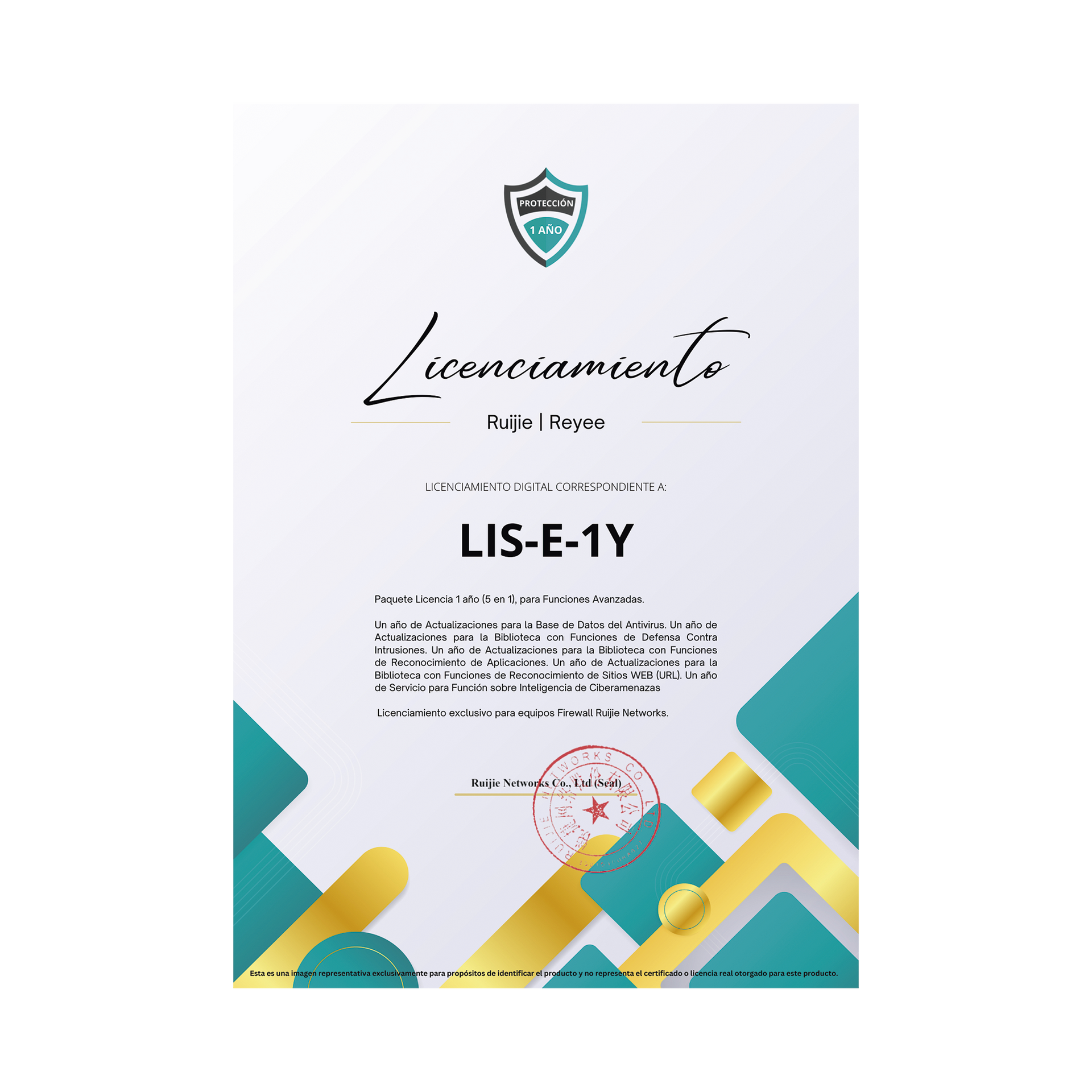 Paquete Licencia 1 aÃ±o  (5 en 1), para Funciones Avanzadas Firewall modelo Z3200 series