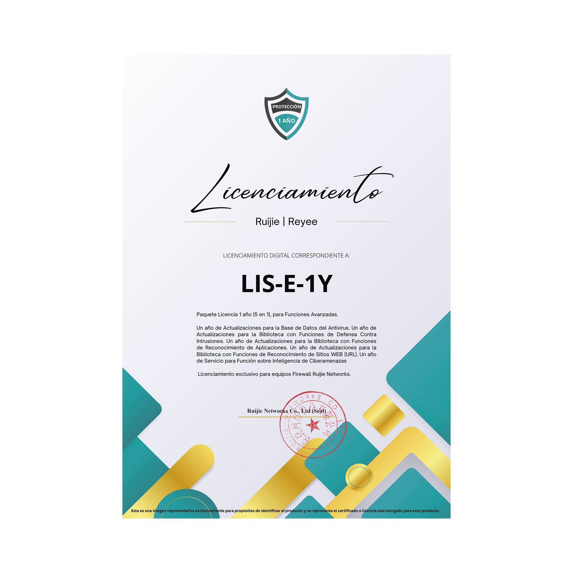 Paquete Licencia 1 aÃ±o  (5 en 1), para Funciones Avanzadas Firewall modelo Z3200 series
