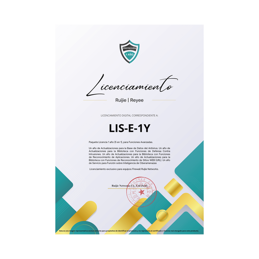 Paquete Licencia 1 aÃ±o  (5 en 1), para Funciones Avanzadas Firewall modelo Z3200 series