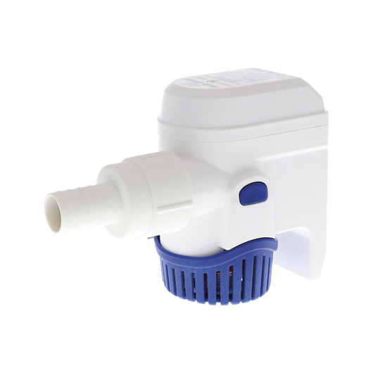 Bomba sumergible de achique automatizada de 800 galones por hora, para conexiÃ³n de 24 Volts de corriente directa.