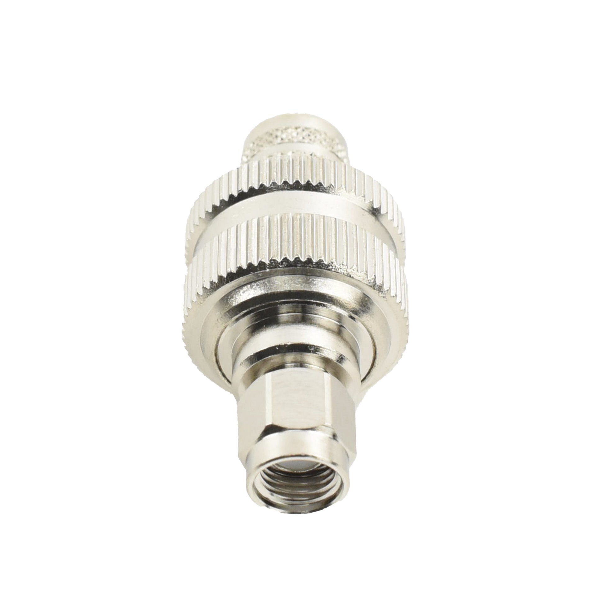 Conector SMA Macho Inverso de Anillo Plegable para RG-8/U, 9913, LMR-400, NÃ­quel/ Oro/ TeflÃ³n.