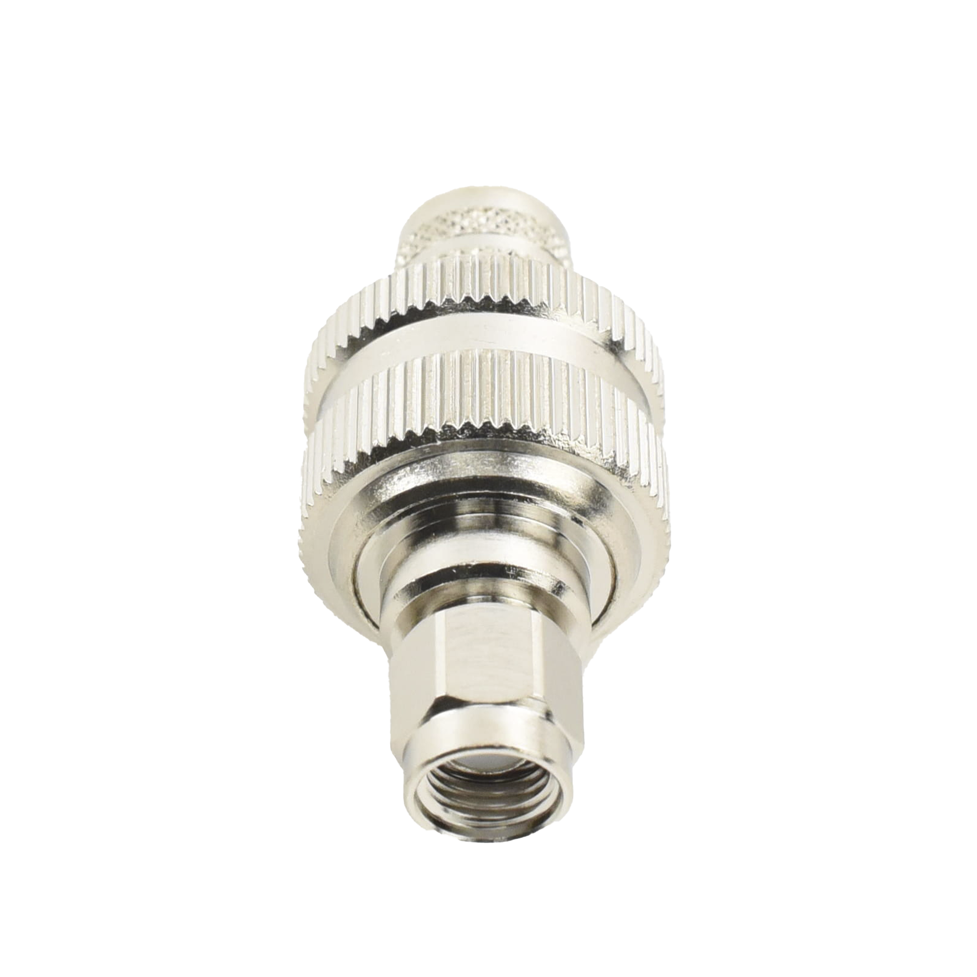 Conector SMA Macho Inverso de Anillo Plegable para RG-8/U, 9913, LMR-400, NÃ­quel/ Oro/ TeflÃ³n.