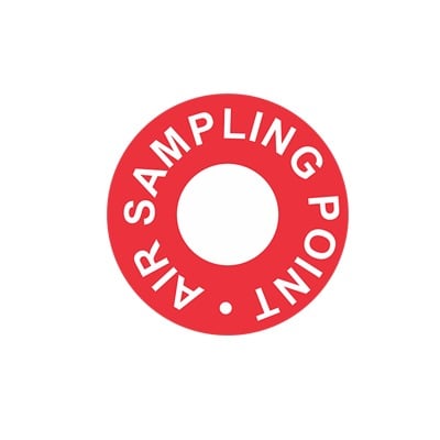 Etiqueta de Punto de Muestreo para TuberÃ­a de AspiraciÃ³n, Paquete con 125 Piezas