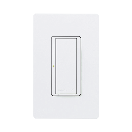 (RadioRA2) Switch on/off  RRD-8S-DV-WH de doble voltaje, un solo polo 120V/, 8A/, 1/10HP 3A en motores, apaga y enciende iluminaciÃ³n Ã³ motor, NO requiere cable neutro.