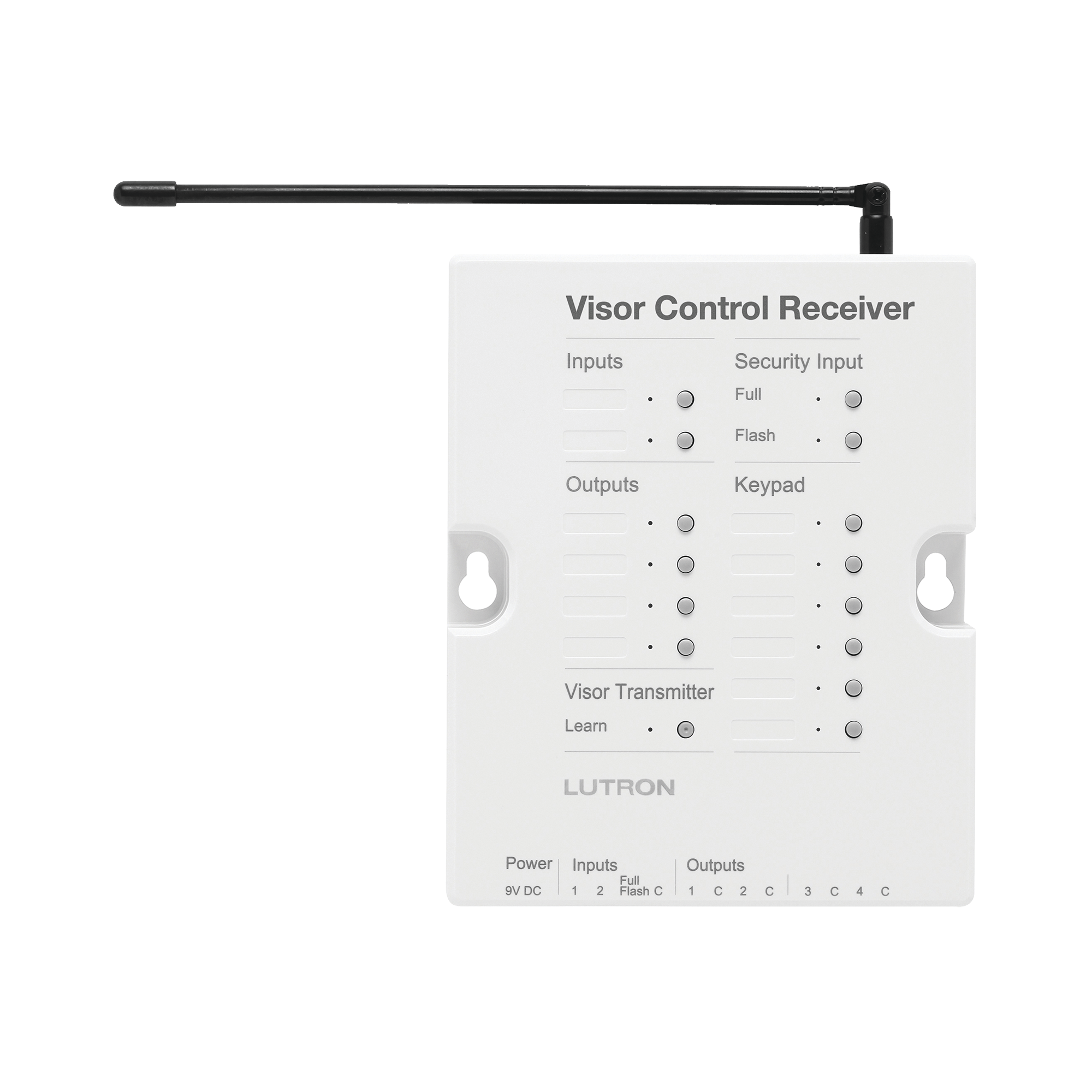 (RadoiRA2) Receptor de control para puertas de garage, regulador de iluminaciÃ³n. 120V, 4 salidas de relay y 2 entradas. Complementar con RRMAIN de RadioRa2 Lutron.
