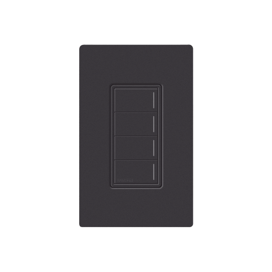 (RadioRa3) Botonera Sunnata Negro 3 escenas y 2 botones subir/bajar para Radio RA3, programe escenas diferentes en cada botÃ³n.