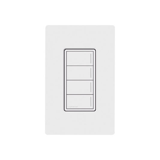 (RadioRa3) Botonera Sunnata Blanco 3 escenas y 2 botones subir/bajar para Radio RA3, programe escenas diferentes en cada botÃ³n.