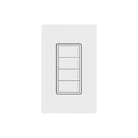 (RadioRa3) Botonera Sunnata Blanco 3 escenas y 2 botones subir/bajar para Radio RA3, programe escenas diferentes en cada botÃ³n.