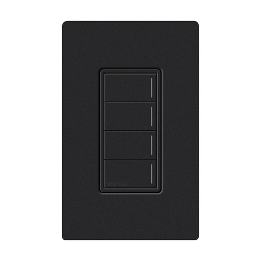 (RadioRa3) Botonera Sunnata Negro 4 escenas para Radio RA3, programe escenas diferentes en cada botÃ³n.