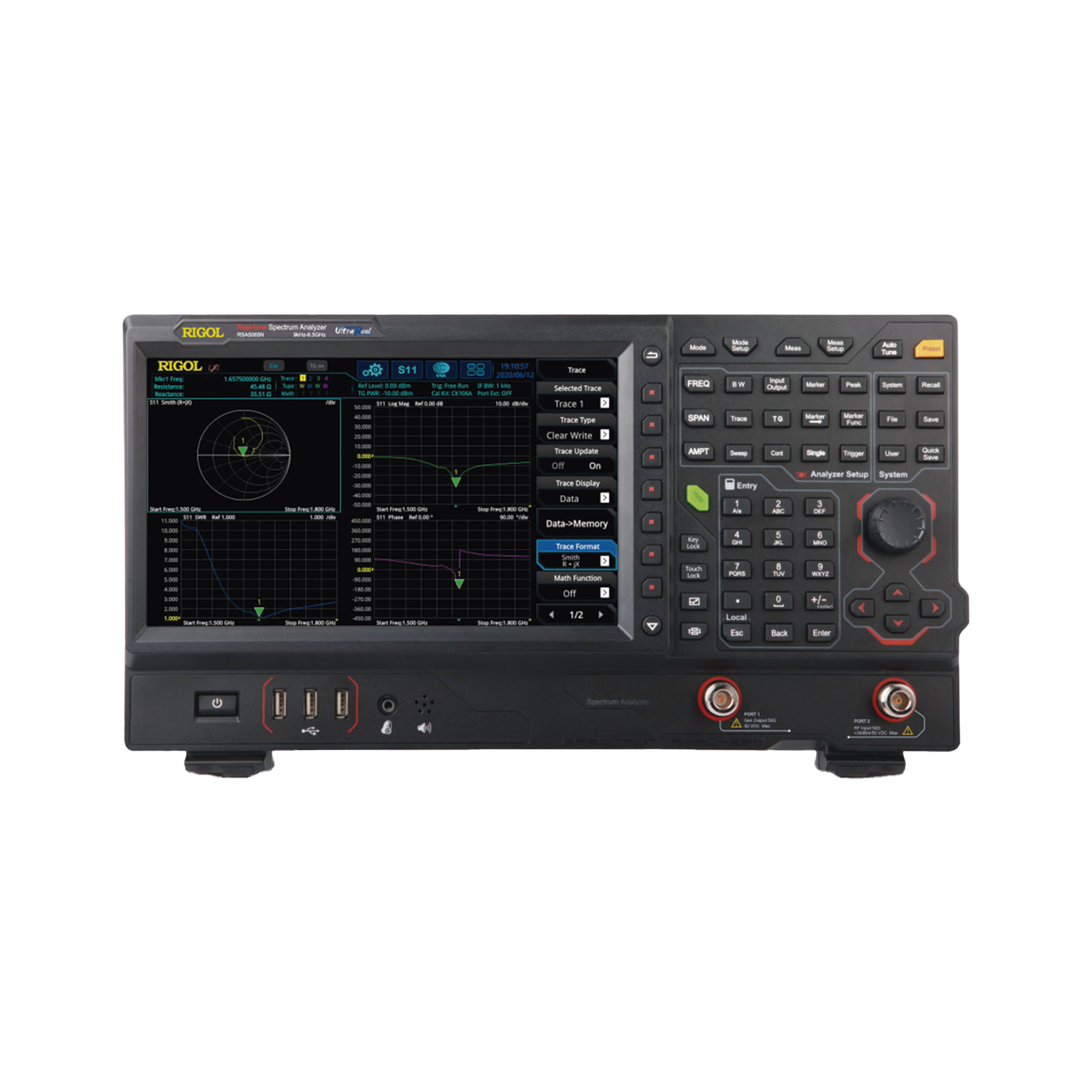 Analizador de Espectro de 9 kHz a 6.5 GHz, con Tracking Generator y VNA, 0.1 PPM, S11 y S21.