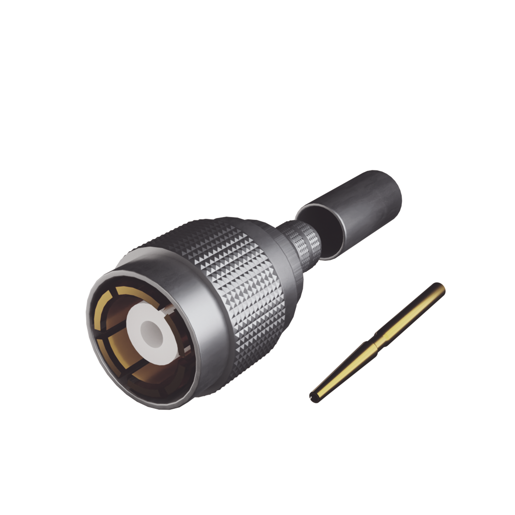 Conector SMB Macho (PIN Hembra) de Anillo Plegable, con Concha de Seguridad /RG-179/U, NÃ­quel/ Oro/ TeflÃ³n.