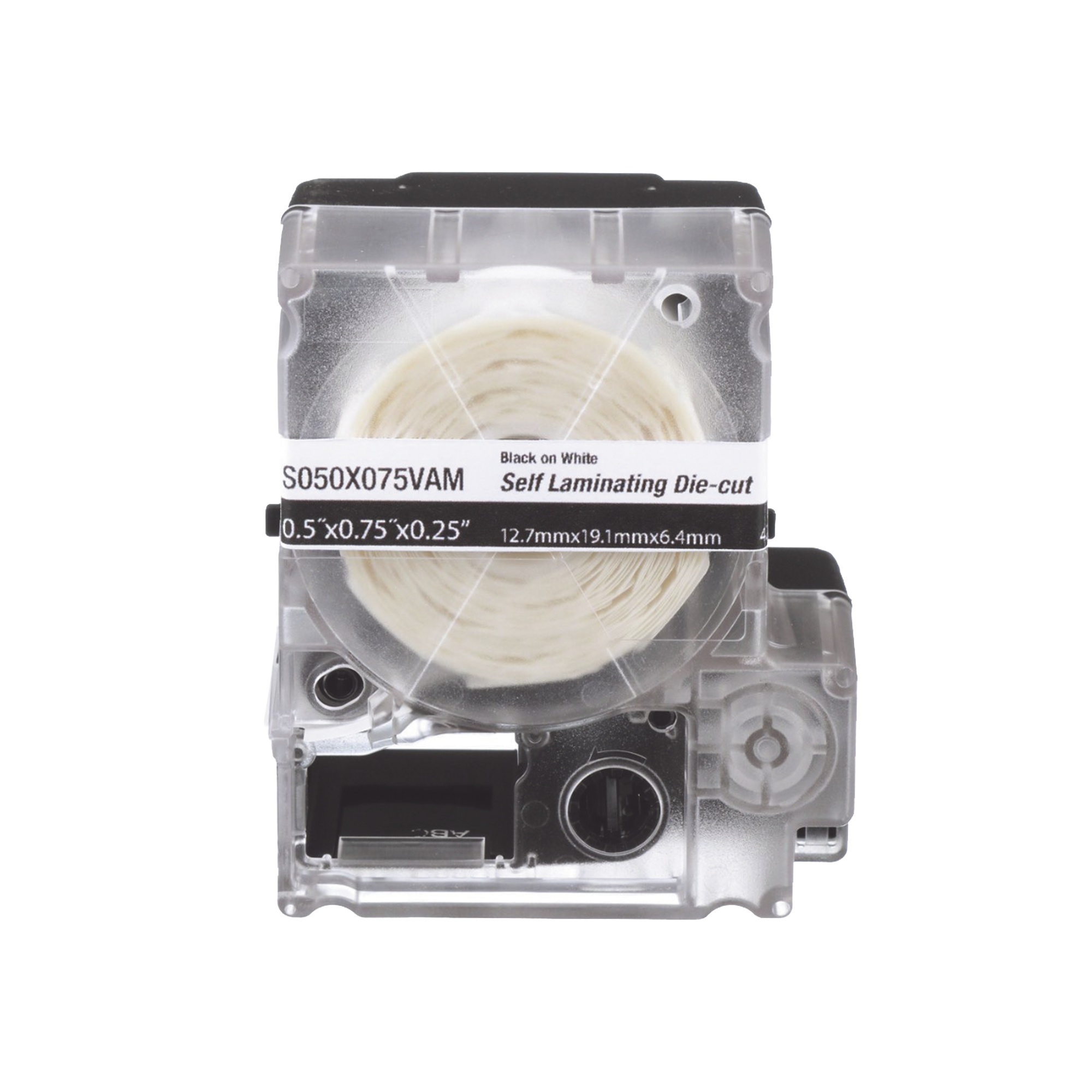 Casete de 200 Etiquetas Autolaminadas de 12.7 x 31.8 mm, para Cables de 3.1 a 7 mm de DiÃ¡metro, Ãrea de ImpresiÃ³n Color Blanco