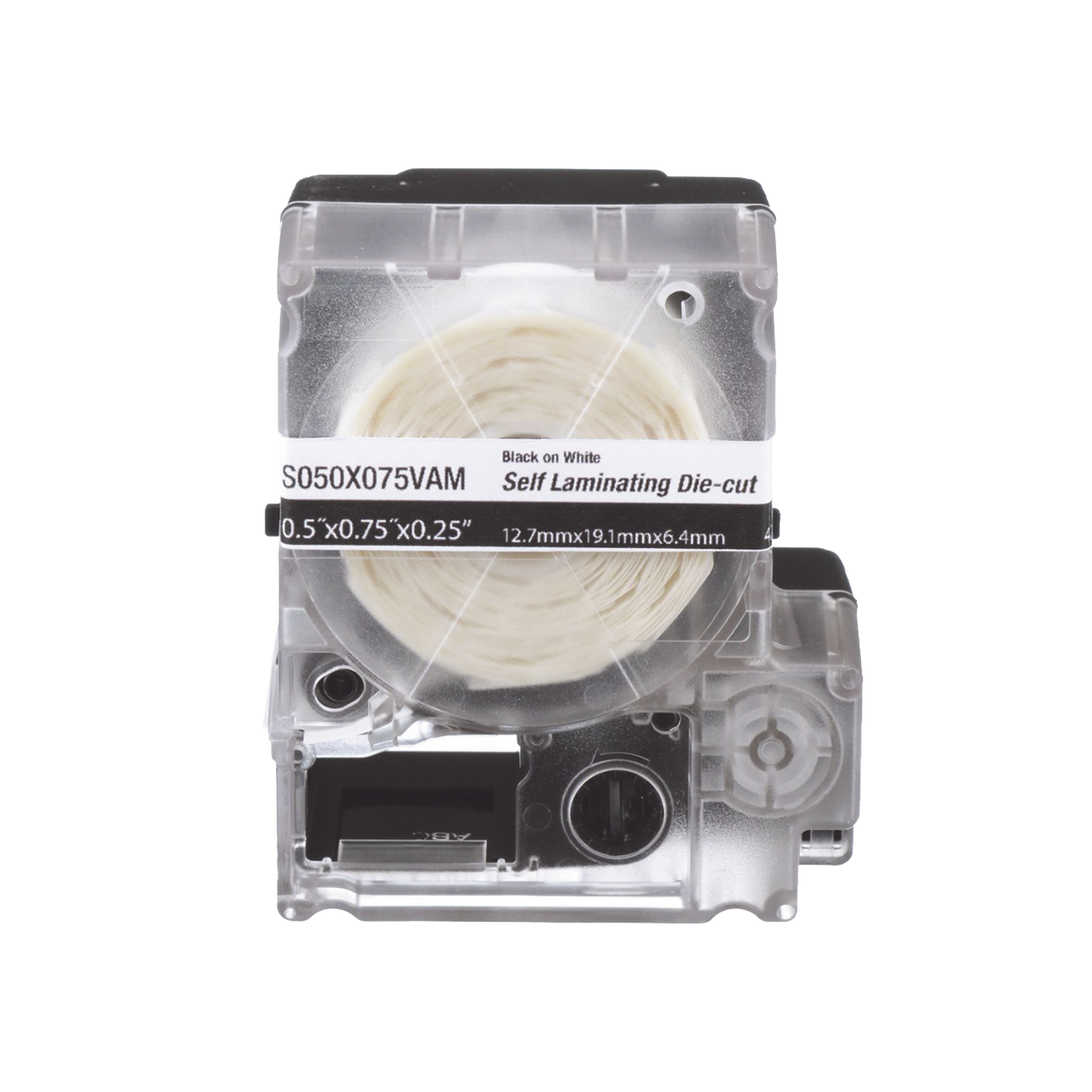 Casete de 200 Etiquetas Autolaminadas de 25.4 x 38.1 mm, para Cables de 3.1 a 7 mm de DiÃ¡metro, Ãrea de ImpresiÃ³n Color Blanco