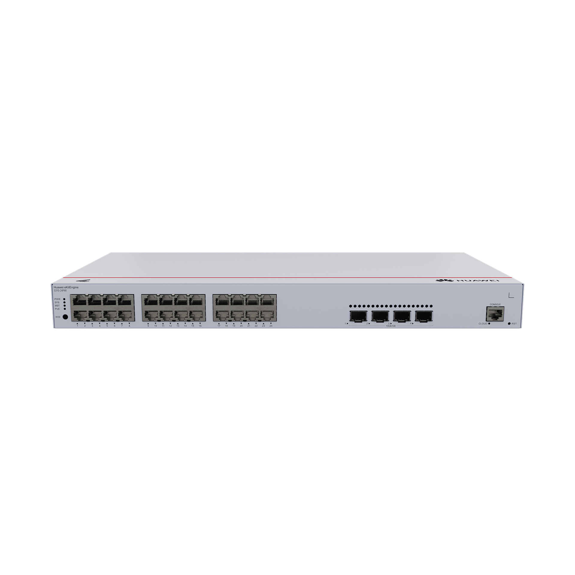 Switch de DistribuciÃ³n/Core Gigabit Administrable PoE Capa 3 / 24 puertos 10/100/1000 Mbps (PoE) / 4 Puertos 10GE SFP+ Uplink / ERPS / Rutas EstÃ¡ticas / iStack / PoE Perpetuo / 400W / AdministraciÃ³n Nube Gratis
