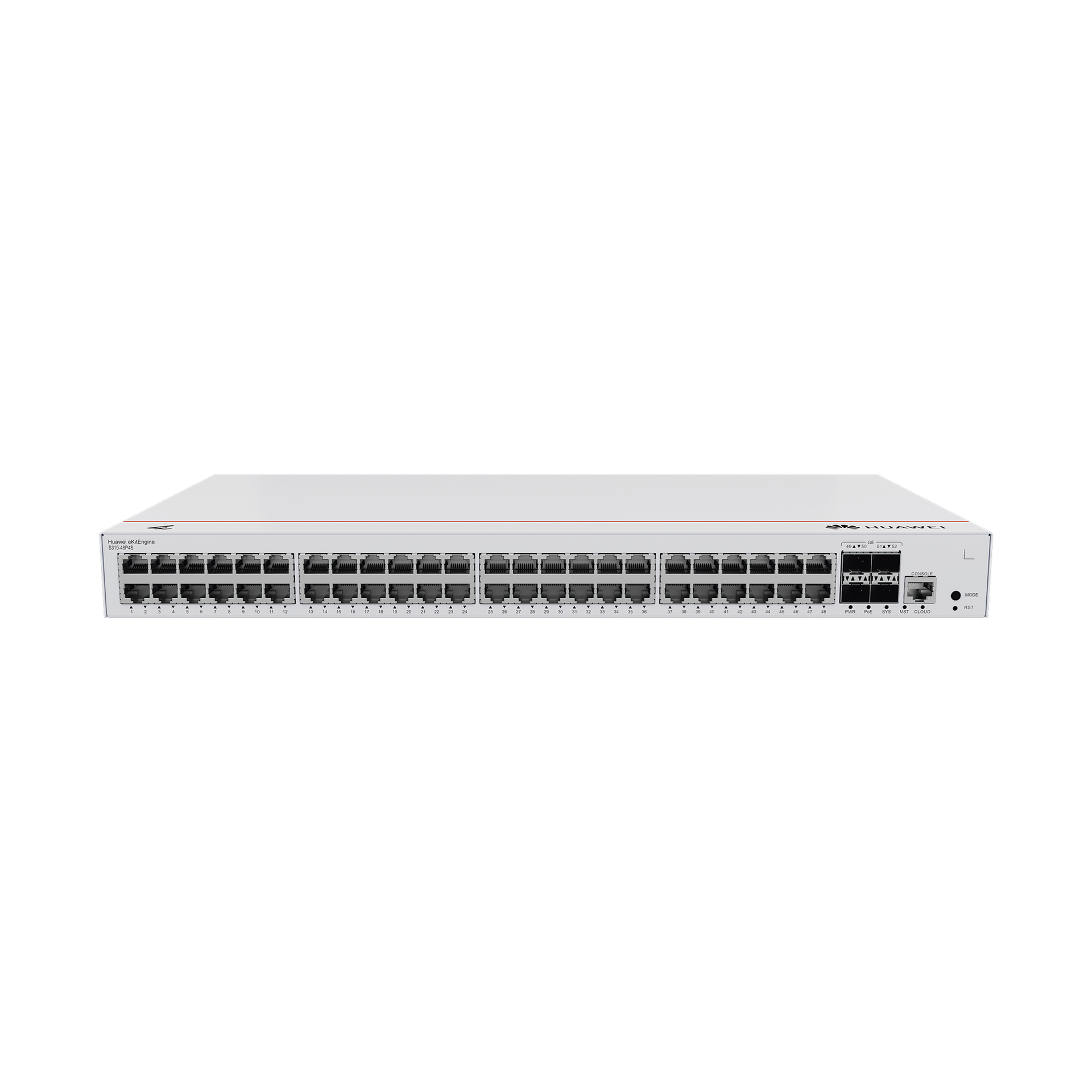 Switch de DistribuciÃ³n/Core Gigabit Administrable PoE Capa 3 / 48 puertos 10/100/1000 Mbps (PoE) / 4 Puertos 1GE SFP Uplink / ERPS / Rutas EstÃ¡ticas / iStack / PoE Perpetuo / 380W / AdministraciÃ³n Nube Gratis