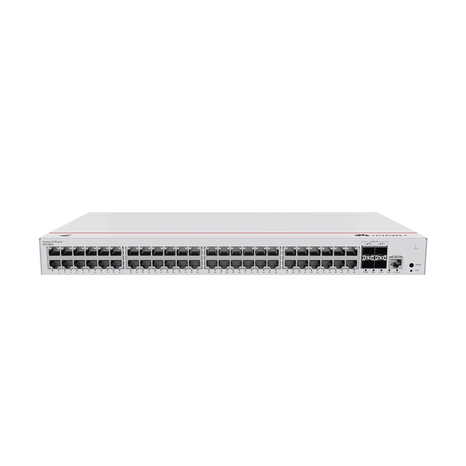 Switch de DistribuciÃ³n/Core Gigabit Administrable PoE Capa 3 / 48 puertos 10/100/1000 Mbps (PoE) / 4 Puertos 10GE SFP+ Uplink / ERPS / Rutas EstÃ¡ticas / iStack / PoE Perpetuo / 380W / AdministraciÃ³n Nube Gratis