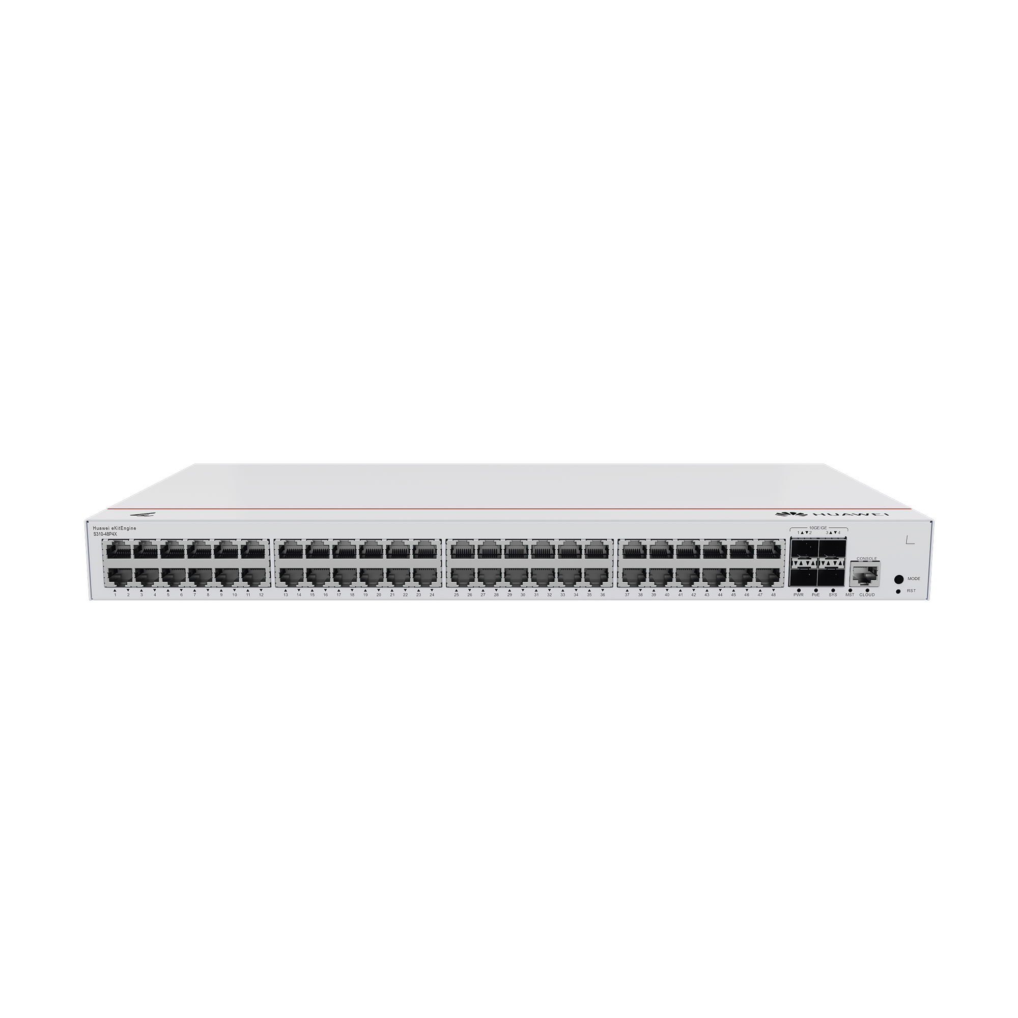 Switch de DistribuciÃ³n/Core Gigabit Administrable PoE Capa 3 / 48 puertos 10/100/1000 Mbps (PoE) / 4 Puertos 10GE SFP+ Uplink / ERPS / Rutas EstÃ¡ticas / iStack / PoE Perpetuo / 380W / AdministraciÃ³n Nube Gratis