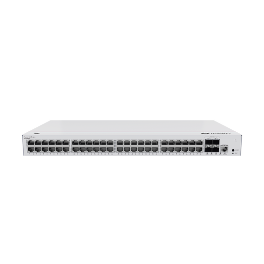 Switch de DistribuciÃ³n/Core Gigabit Administrable PoE Capa 3 / 48 puertos 10/100/1000 Mbps (PoE) / 4 Puertos 10GE SFP+ Uplink / ERPS / Rutas EstÃ¡ticas / iStack / PoE Perpetuo / 380W / AdministraciÃ³n Nube Gratis