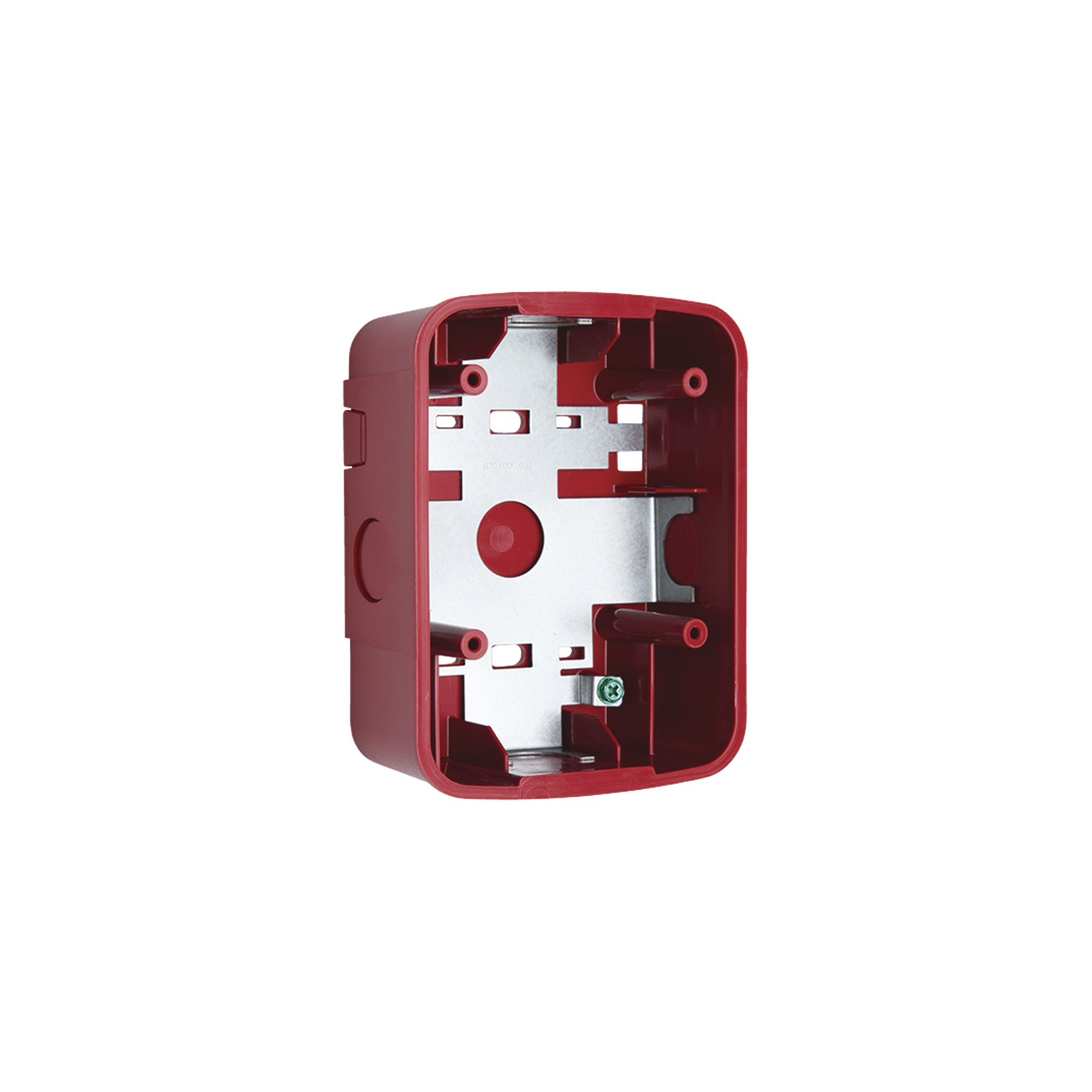 Caja de Montaje en Pared para Bocina y Bocina con Lampara Estroboscopica y para montaje en Techo de Bocinas, Color Rojo