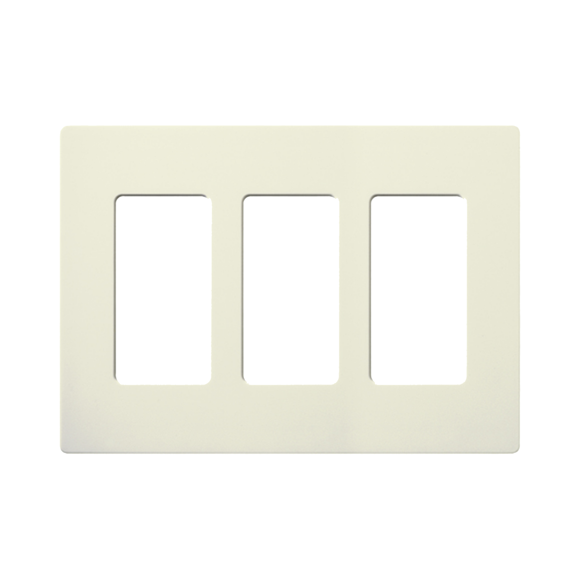 Placa de pared 3 espacios, color blanco, para atenuador (dimmer), switch Ã³ control remoto PICO inalÃ¡mbrico.