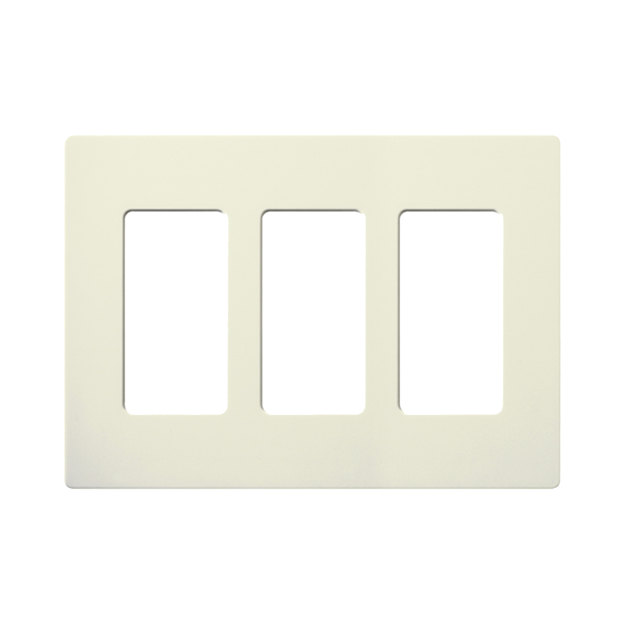 Placa de pared 3 espacios, color blanco, para atenuador (dimmer), switch Ã³ control remoto PICO inalÃ¡mbrico.