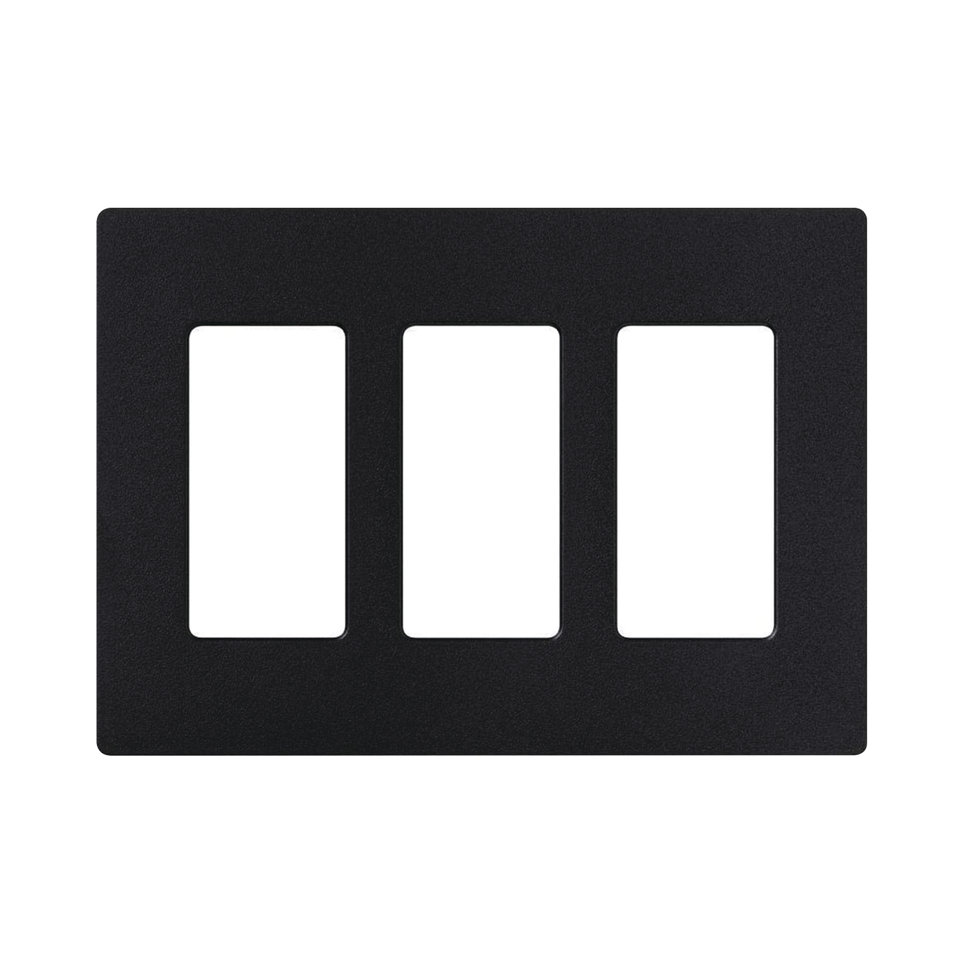 Tapa con 3 espacios, color negro mate.