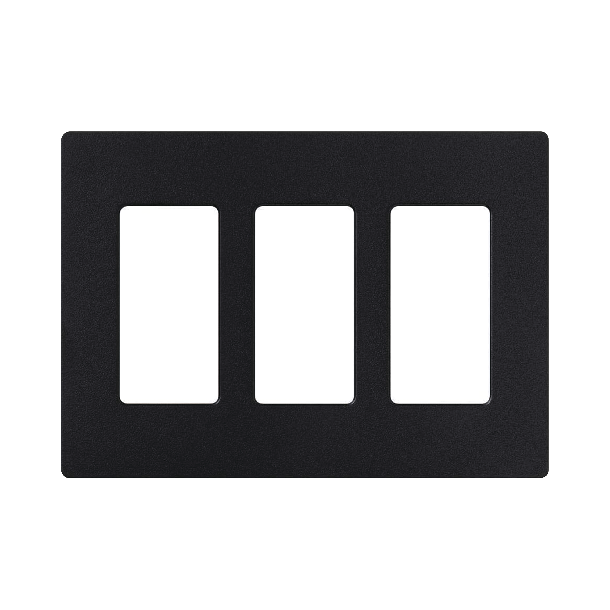 Tapa con 3 espacios, color negro mate.