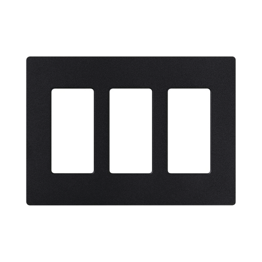 Tapa con 3 espacios, color negro mate.