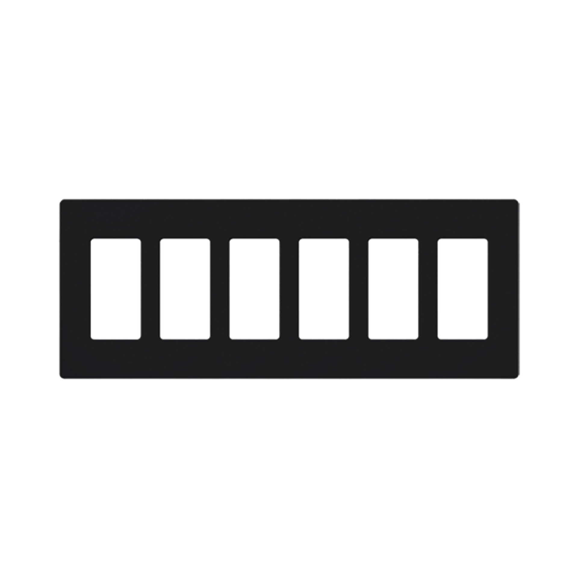 Placa 6 espacios pata dimmer o apagadores Lutron