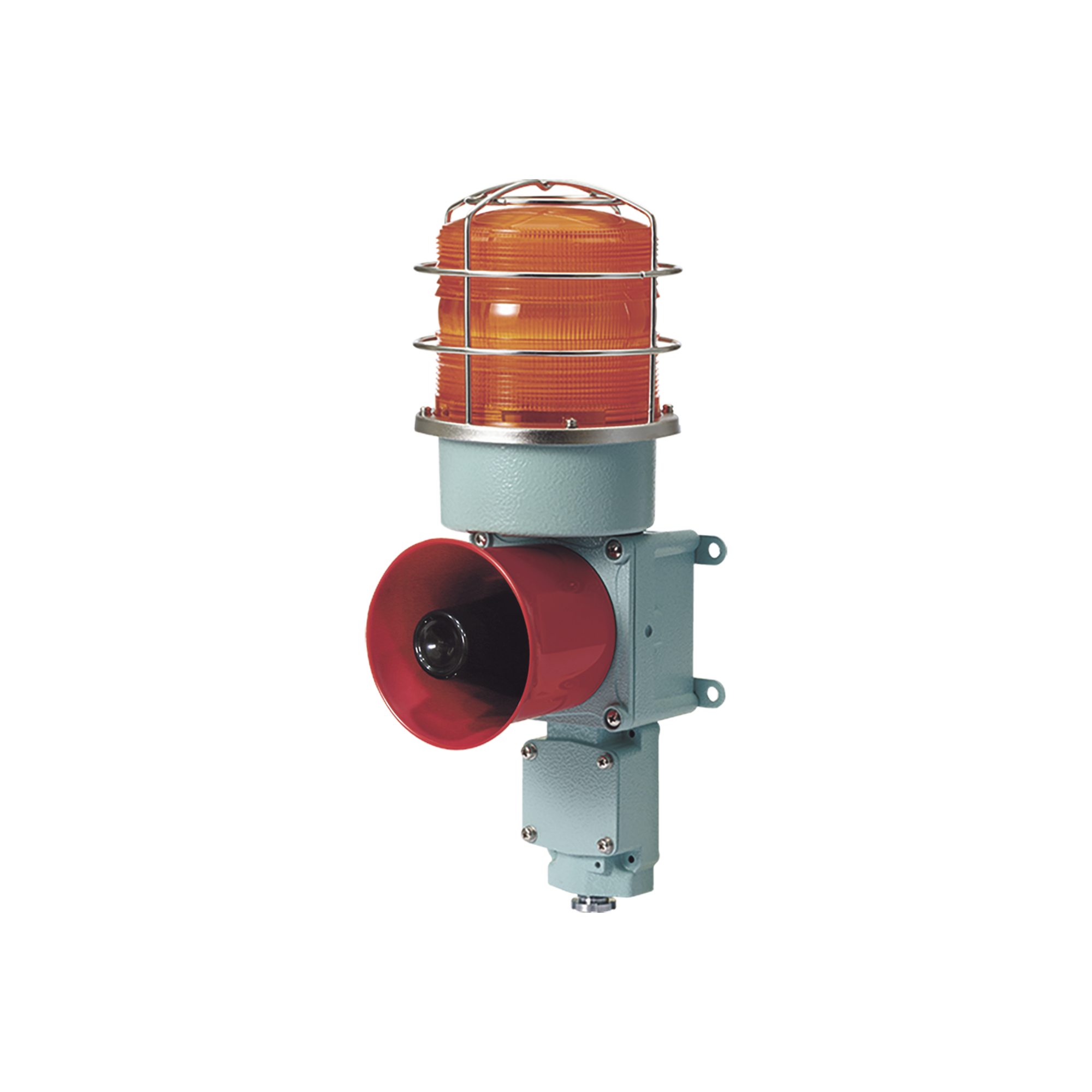 CombinaciÃ³n de baliza LED color Ãmbar con sirena electrÃ³nica para aplicaciones de la industria pesada  mÃ¡x.114 dB a 24 VCD