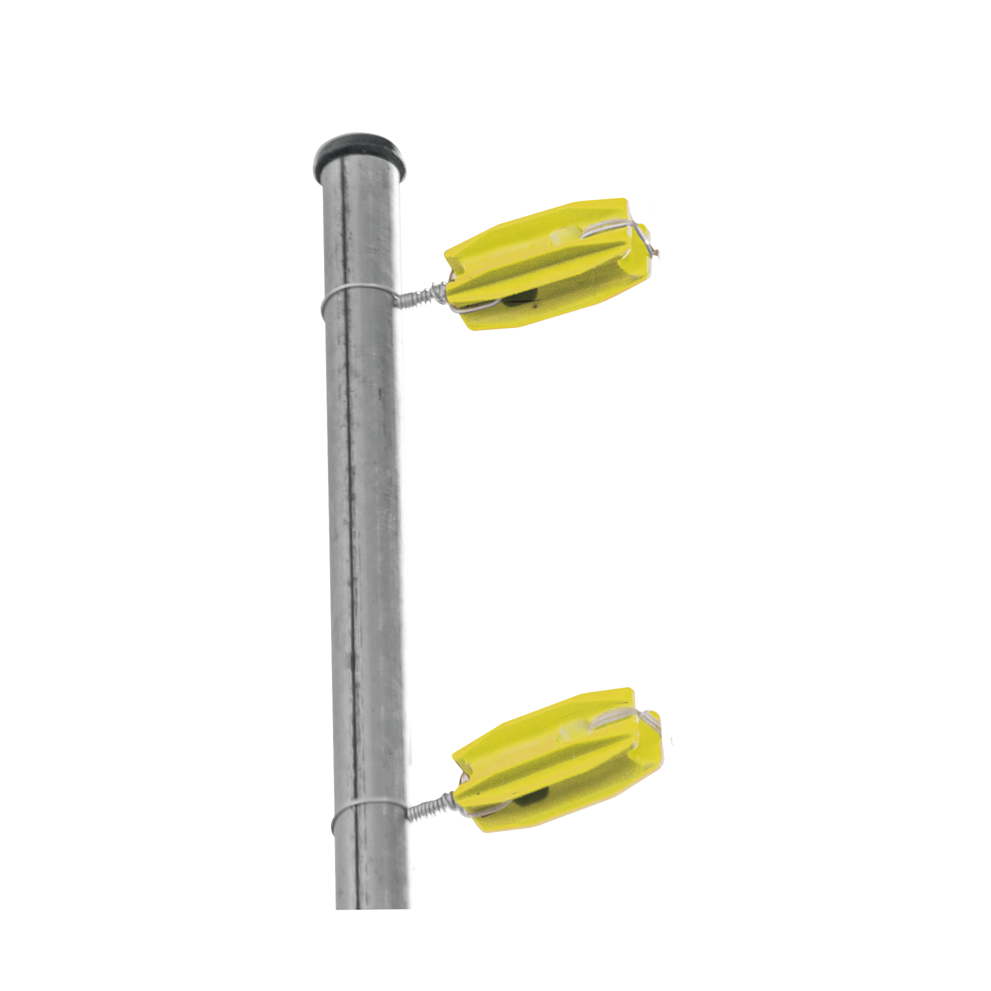 Aislador de color Amarillo  para postes de esquina de alta Resistencia con Anti UV de uso en cercos elÃ©ctricos