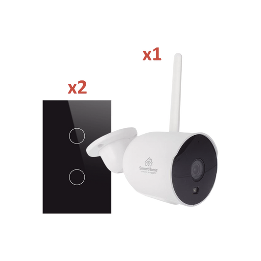 (Wifi) KIT 1 camara Wifi y 2 apagadores inteligentes Wifi