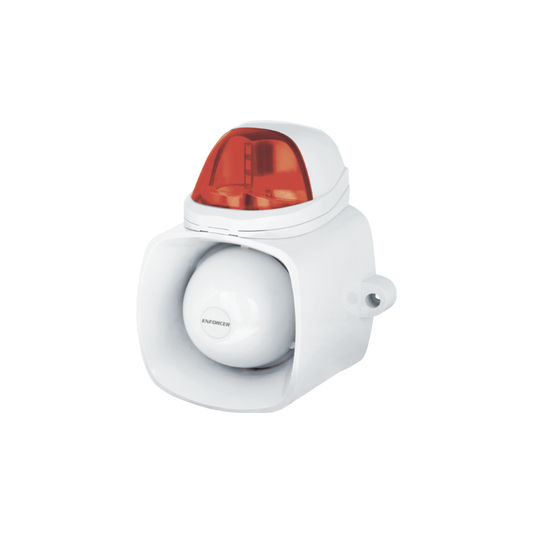 Sirena / Luz EstroboscÃ³pica AutÃ³noma / Color Rojo  4 en 1 / IP65 / Uso Interior y Exterior / 12 Vcd / MÃºltiples Tipos de NotificaciÃ³n / EstroboscÃ³pica, de Sirena o de Audio /