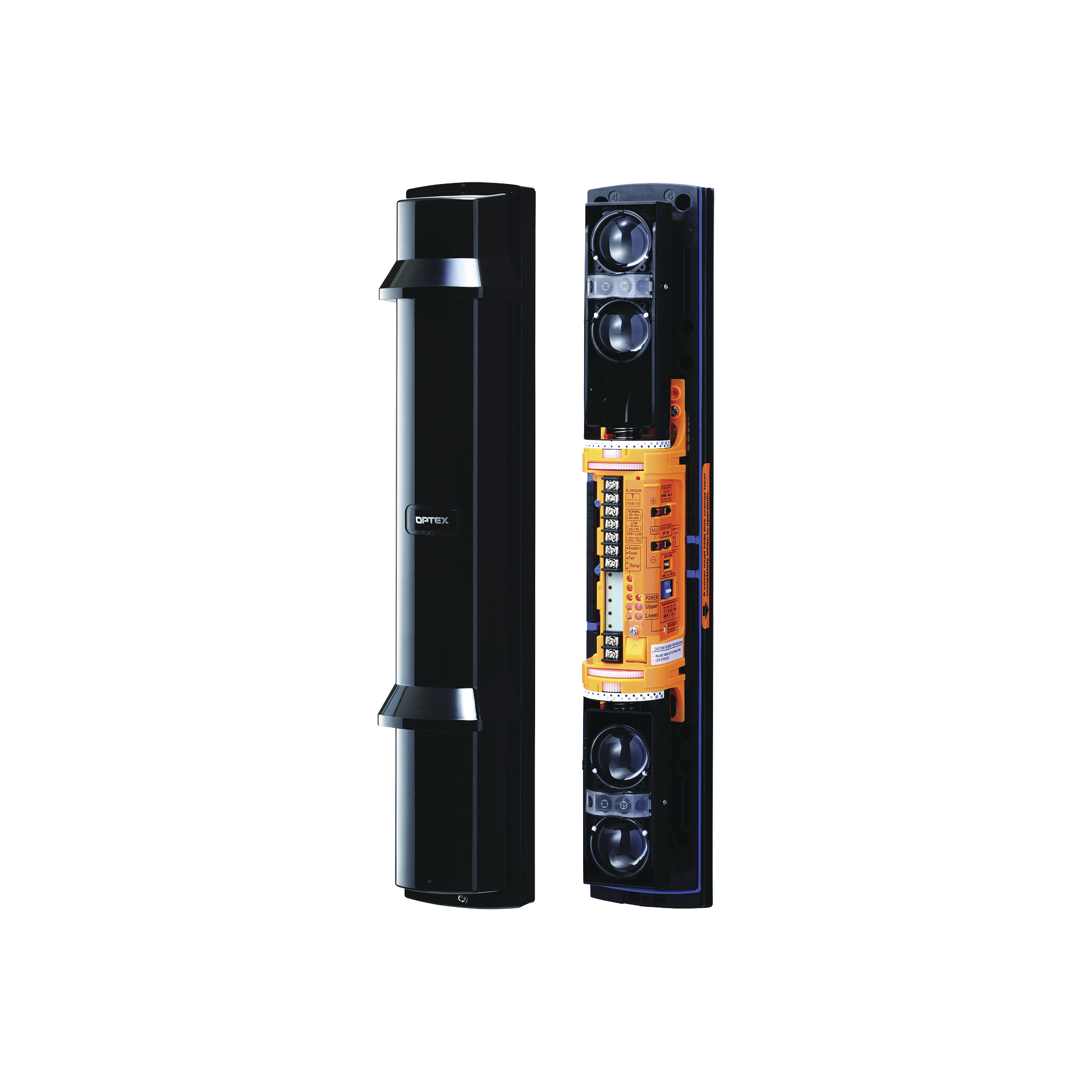 Barrera fotoelectrica de 60 metros 4 rayos  4 canales  doble modulaciÃ³n y control de potencia del rayo